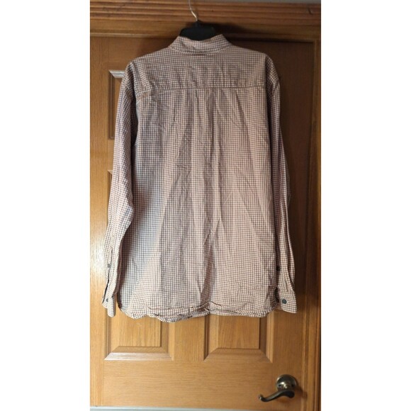 Columbia Sportswear Men's Size X Large Orange‎ Plaid Long Sleeve Shirt - Picture 6 of 9